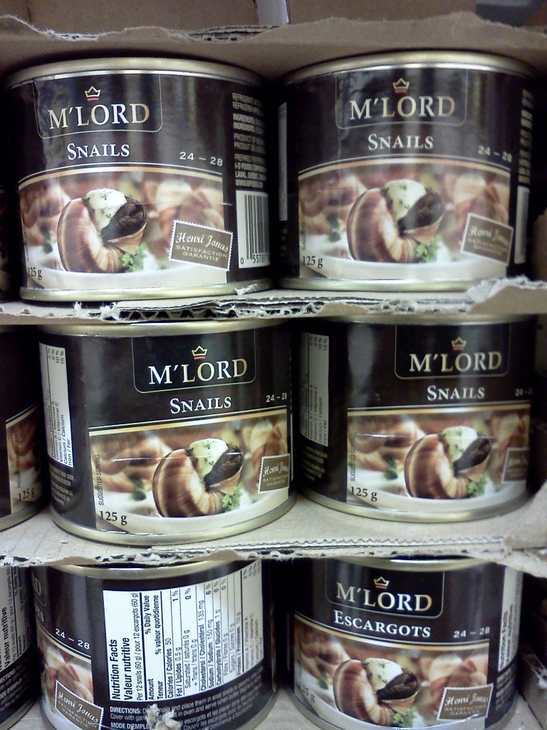 Snails at the local supermarket