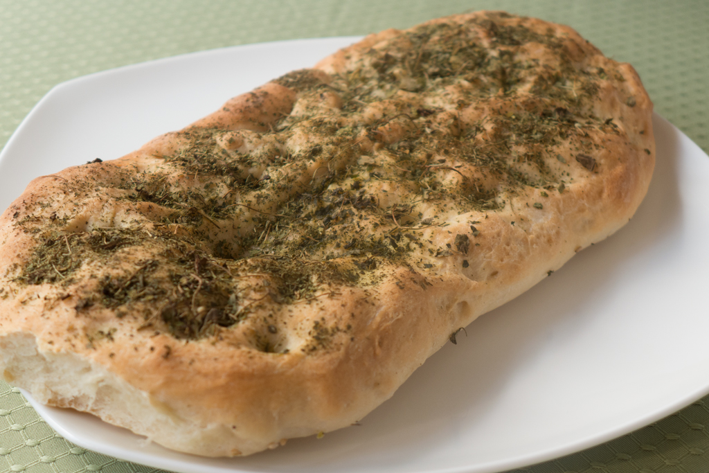 Middle Eastern flatbread with dried fenugreek leaves
