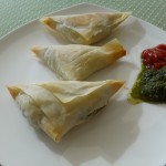 Fenugreek and potato phyllo pastry