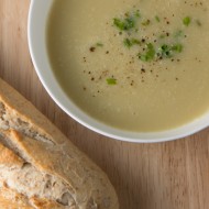 Celery, leek and potato soup