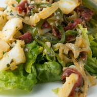 Basque-style salt cod and lettuce salad