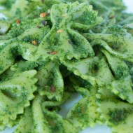 Pasta with kale pesto