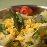 Gujarati-style chana dal with bottle gourd and curry leaves
