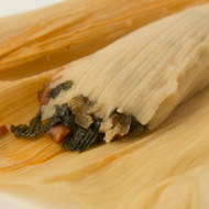 Chorizo and kale tamale