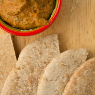 Muhammara: roasted red pepper and walnut dip